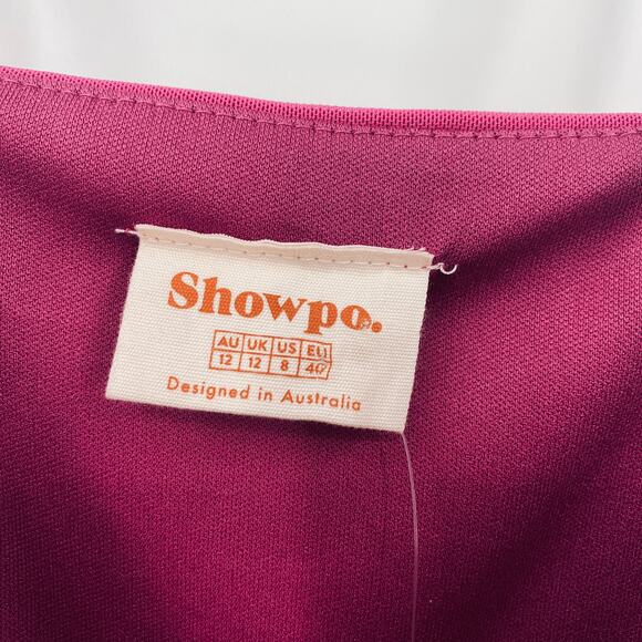 Showpo Coming for You Mesh Ruched Bodycon Midi Dress Magenta Hot Pink NEW 8 - Picture 7 of 11